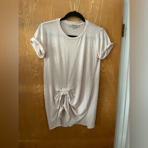 All Saints burnout crew neck ruched side tee XS